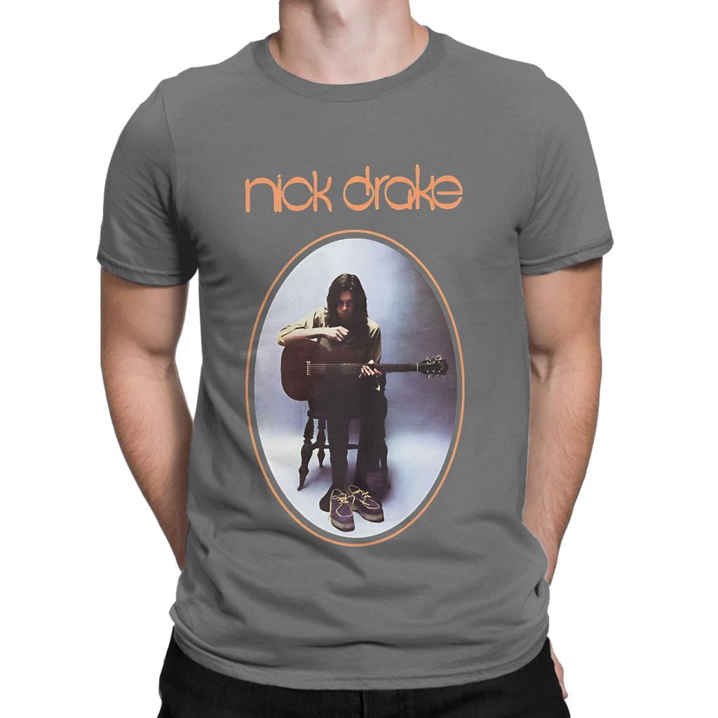 Lustige Nick Drake T-Shirts Unisex Rundhals Baumwoll-T-Shirts Kurzarm-T-Shirt Geburtstagsgeschenk Oberteile