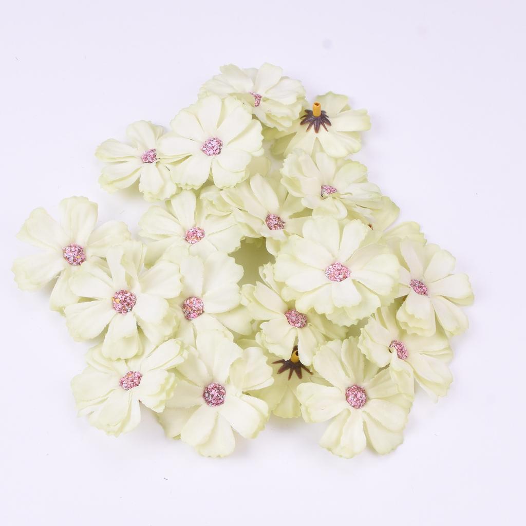 20/30Pcs Silk Daisy Artificial Flower Head Home Room Decoration Craft Flower Wreath DIY Party Bridal Wedding Decor New Year Gift