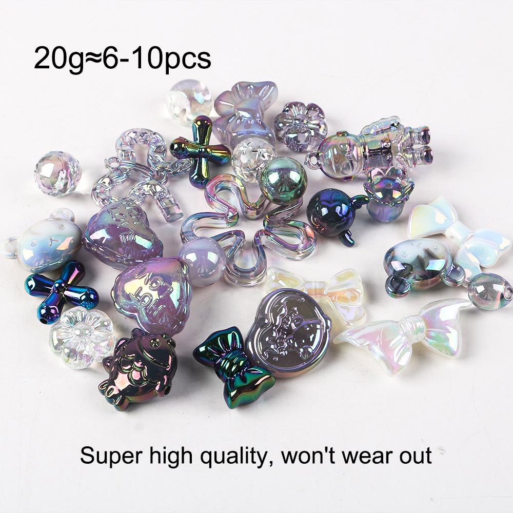 Uv Mixed Beads Acrylic Loose Beads Diy Beaded Jewelry Accessories Mobile Phone Chain Necklace Non-Fading Accessories