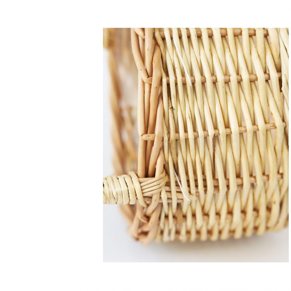 Small Wicker Basket With Handle For Picnics Or Home Decor Flower Girl Basket Mini Hamper Basket