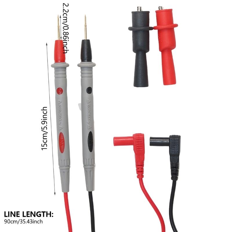 Professional High Temperature Resistant Silicone Multimeter Probes for Accurate Measurements Lab Testing Circuit Repair