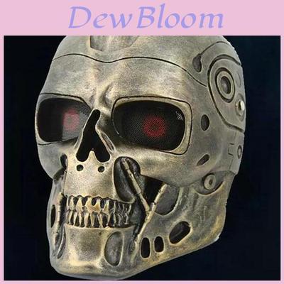 Silver And Copper Dc-10 Terminator Mask For Halloween Costume Party And Role Play