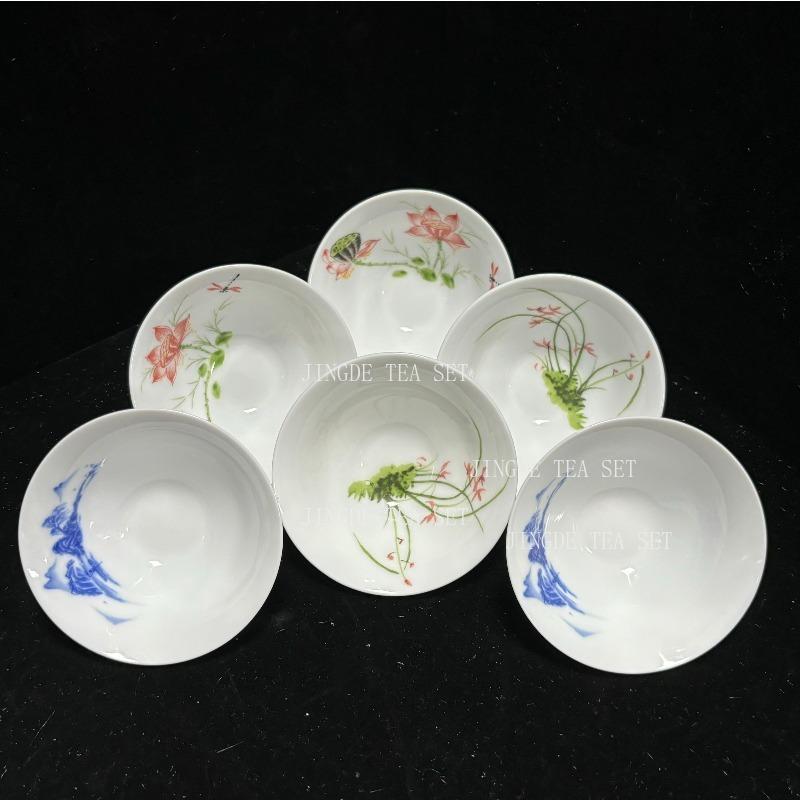 Jingdezhen Dropshipping Tea Set Hand-painted Tea Cup Puer Black Tea Tieguanyin Ceramic Small Cups Chinese Household Teaware