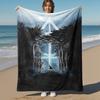 1pc Light Saber Forest Storm Outdoor Flannel Throw Blanket All Season Soft Warmth,Home Decor 1031157