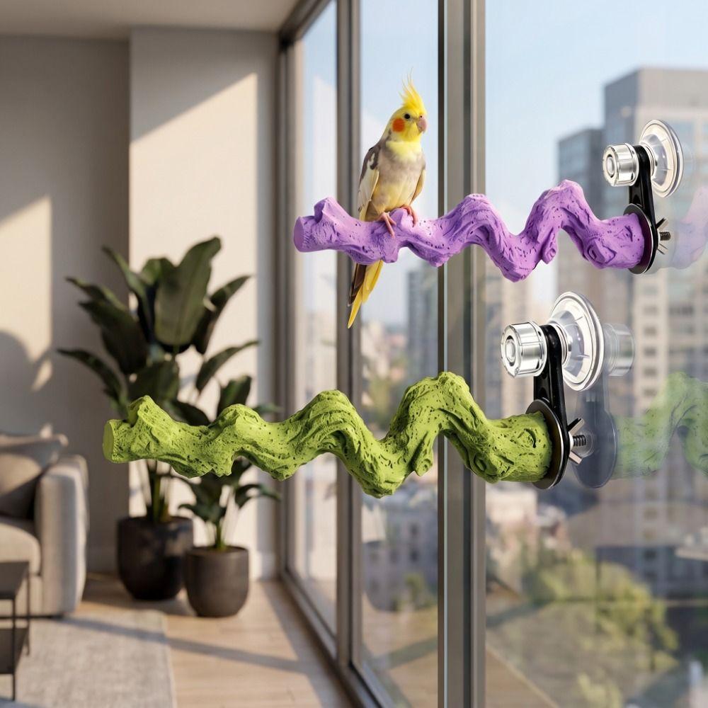 Rough-Surfaced Paw Grinding Stick Non-slip Reptile Climbing Branch Small Parrots