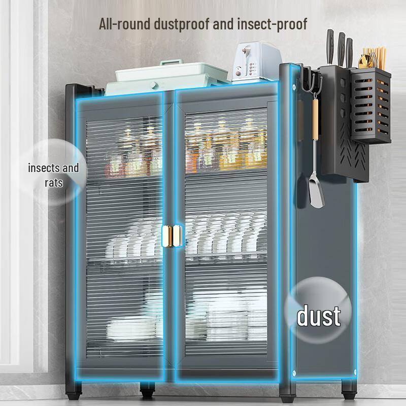 3-Tier Countertop Dish Drying Rack with Dustproof Cover