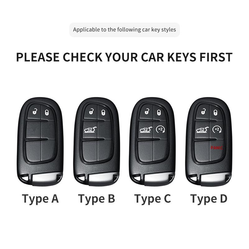 Car Key Case Cover Shell for Jeep Chrysler 300 200 Cherokee Wrangler Compass Renegade Fiat 500X Car Remote Key Shell Accessories