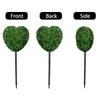 Artificial Heart Shaped Topiary Stake Faux Boxwood Garden Decoration for Outdoor or Indoor Display Use