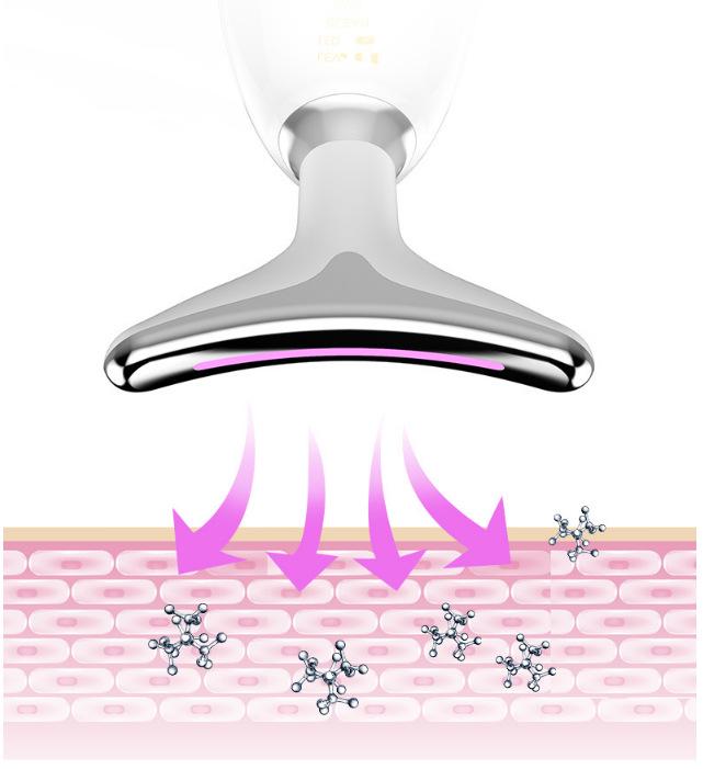 Photon Therapy Neck & Face Massager: Double Chin Reducer and Skincare Tool