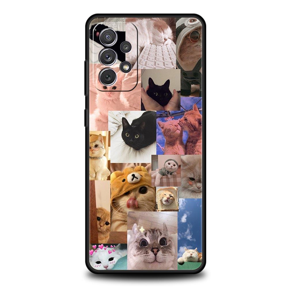 

Чехол для телефона с изображением кота и забавными животными для Samsung Galaxy A13 A51 A71 A21S A12 A11 A31 A41 A23 A53 A73 A52 A32 5G A03S A01, мягкий чехол Samsung A52 5G