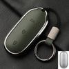 For Lixiang L9 L7 L8 L6 Key Fob Cover Leather Car Case Aluminum Buckle Alloy Keychain Accessories G4B7  Li Auto Inc