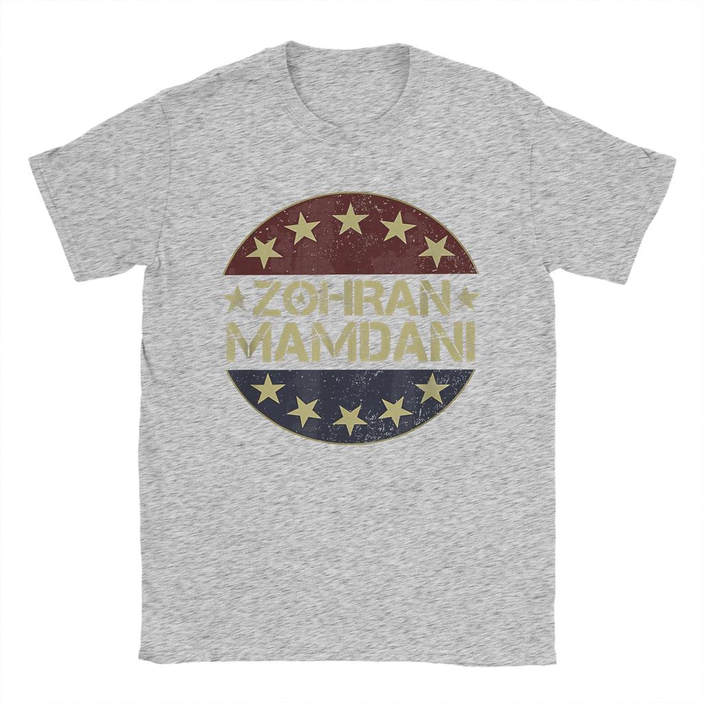 Zohran Mamdani T-Shirt Summer Trending T-Shirts Mens 100 Cotton O-Neck 4XL 5XL 6XL Top Tees Short Sleeve Vintage Tshirt