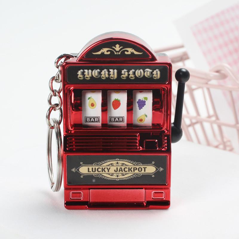 

Keychain Lucky Jackpot Vintage Fruit Slot Machine Antistress Toy Key Chain Fun Creative Car Key Chain Jewelry Gift For Kids