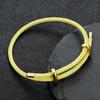 DIY Couple Bangles Adjustable Gold Plated Stainless Steel Buckle Lucky Red Woven Wire Rope Bracelets for Men Women Gifts
