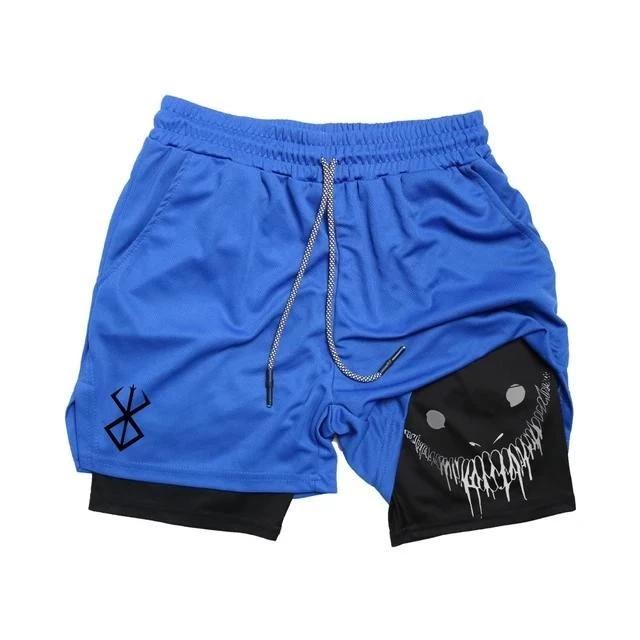 

Berserk Shorts Pants Double-Layer Boxing Muay Thai Kickboxing Training Japan Cartoon Animation 3D Print Gym Sport Workout Fitness Cosplay Unisex M