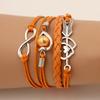 SUMENG Brand Leather Bracelets For Women Wrap Infinity Love Heart Pearl Friendship Antique  Charm Bracelet Pulseira 2024
