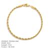 eManco Women's Gold Twist Chain Bracelet - Hip Hop Punk Stainless Steel Jewelry