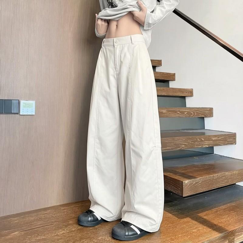 Premium Commuter Pleated Wide-leg Scimitar Casual Pants Men's Spring and Autumn Retro Drape Thin Pants Tide