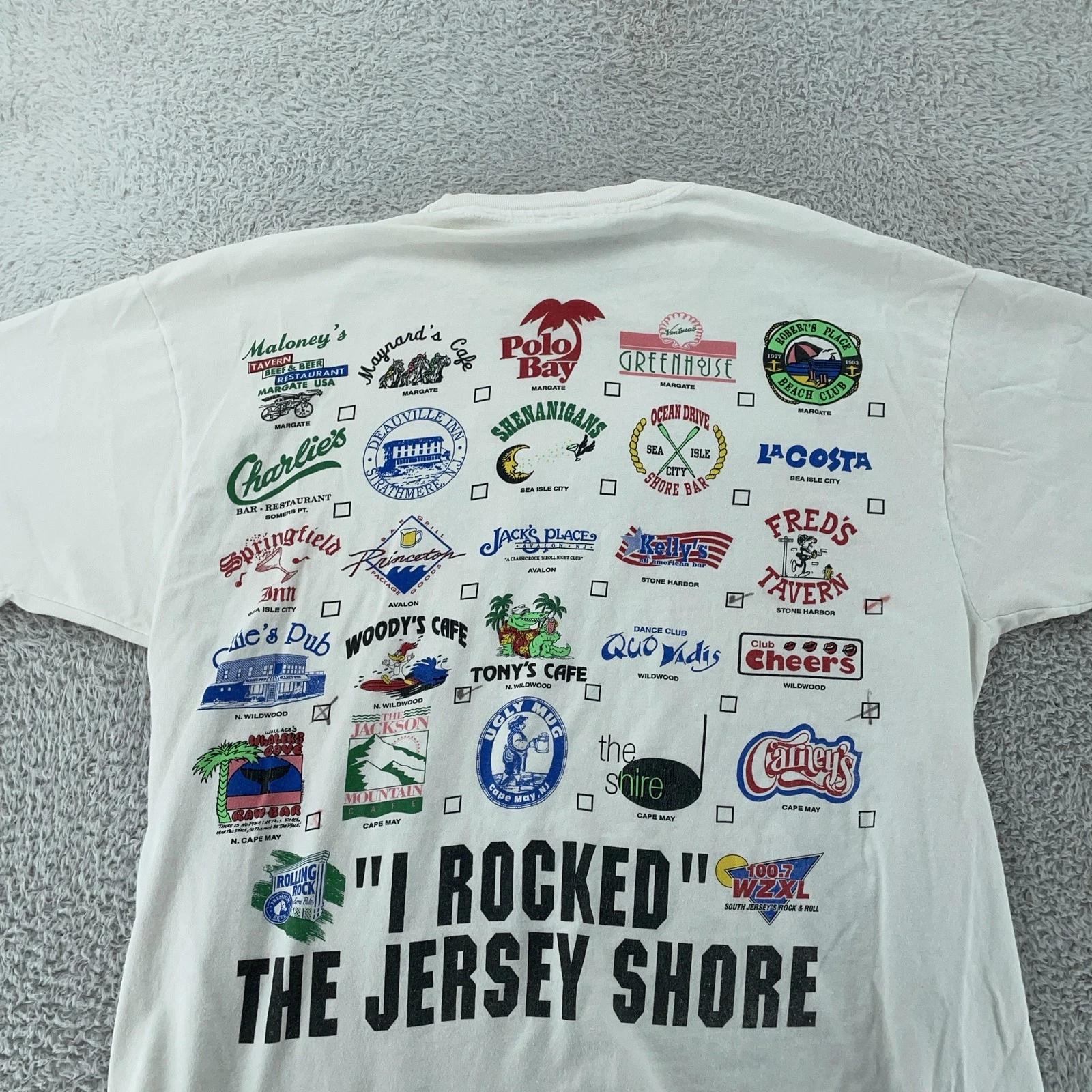 Vintage Rolling Rock WZXL New Jersey Shore T-Shirt Large White Beer USA 1993 90s XL