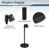 Uxcell Gooseneck Desktop Microphone Stand 140x380x285mm with Adjustable Microphone Holder, Flexible Wireless Microphone Clip Adapter, and Weighted Bas