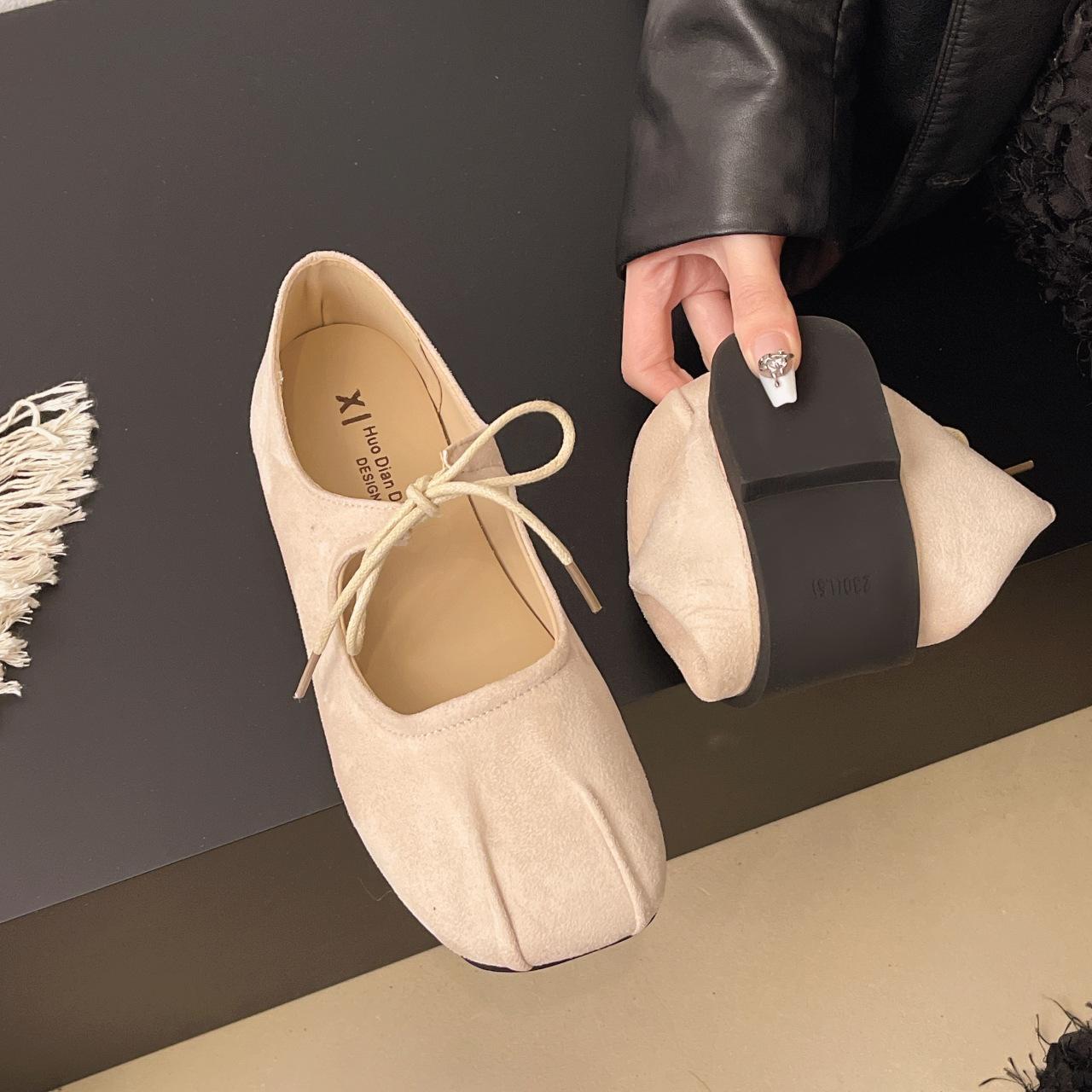

Модные летние туфли-лодочки Модные универсальные туфли с мелким вырезом и мягкой подошвой Ретро повседневные туфли с квадратным носком Элегантные минималистичные женские балетки 40 бежевый