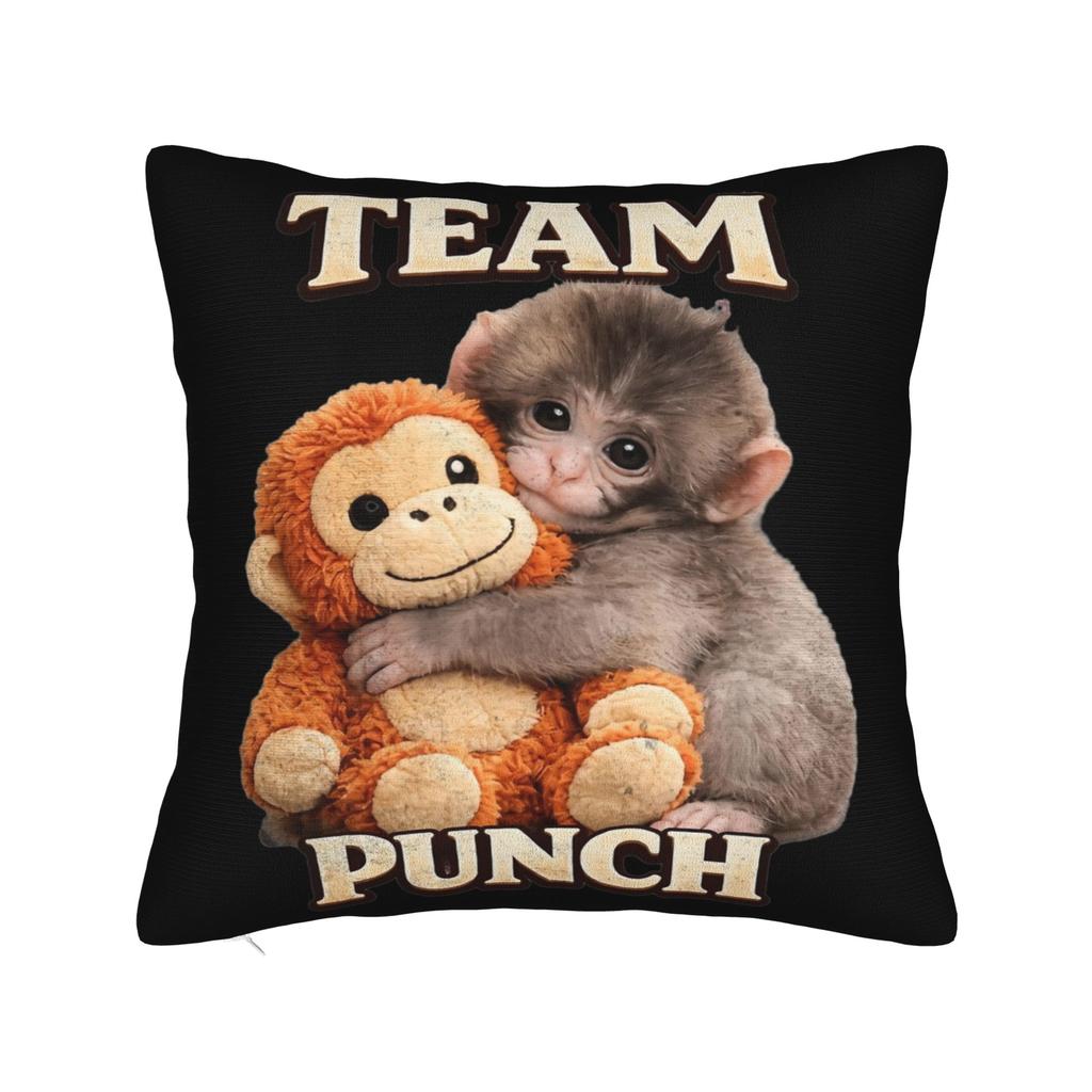 Baby Monkey Punch Pillowcase Soft Fabric Cushion Cover Decorations Pillow Case Cover Home Square 18''