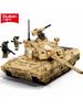 Hochwertige Sluban brandneu Hochwertige 413 Teile Armeestil Ztz-100S Hochwertiger Kampfpanzer Hochwertiger Haupt Hochwertiger Gefechtsfahrzeug