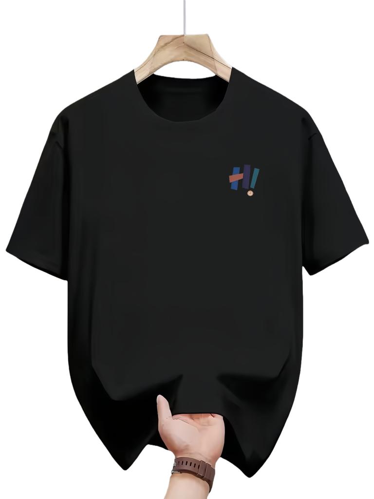 Mens summer fashion casual and loose trendy brand niche and versatile roundneck shortsleeved Tshirt