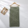 Women's Wearable Polyester-Spandex Coral Fleece Bath Towel - Thickened & Versatile for Summer