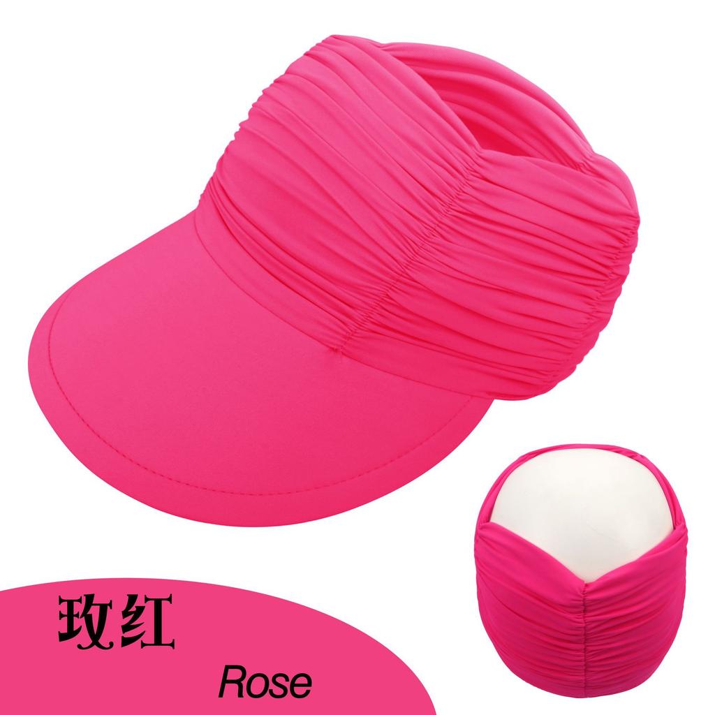 Women'S Sun Hat Women'S Uv Protection Ice-Feeling Material Large Brim Outdoor Sports Empty Top Hat