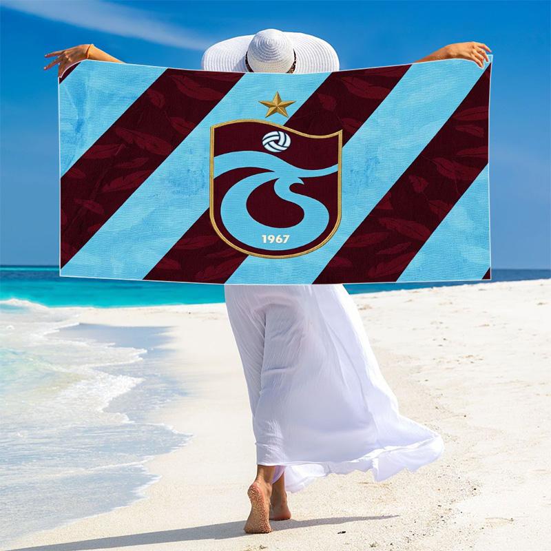 Trabzonspor Print Beach Towel, Large Soft Quick Dry Towel for Beach Camping Swimming
