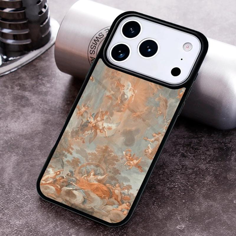 Vintage Baroque Painting Phone Case For iPhone 17,16e,15,14,13,12,11,Mini,Pro,MAX soft Silicone Cover
