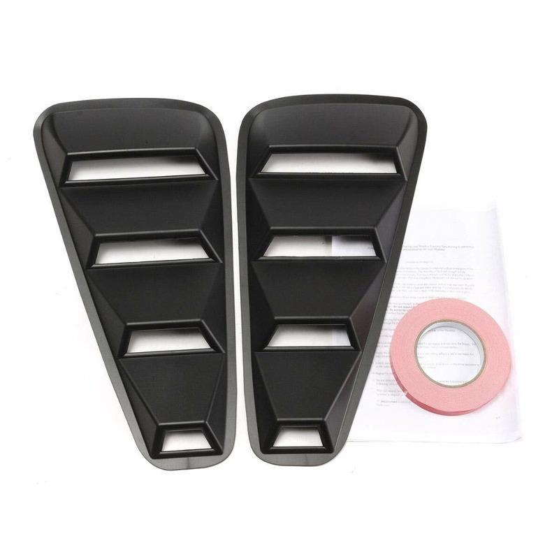 2PCS Car Modification Side Window Louver Vent Intake Panel For 2005-09 Ford Mustang
