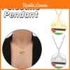 Durable Stainless Steel Pendant Necklace With Ethnic Style Aksha Mosque And Palestine Charm