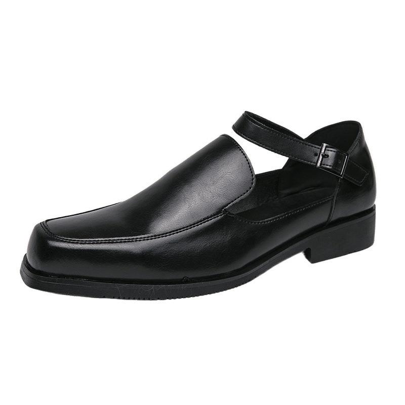 Summer Men's Bag Head Sandals Size 38-46 Business Pointed Head Cool Slippers Foreign Trade Leather Shoes Men's Foot Shoes