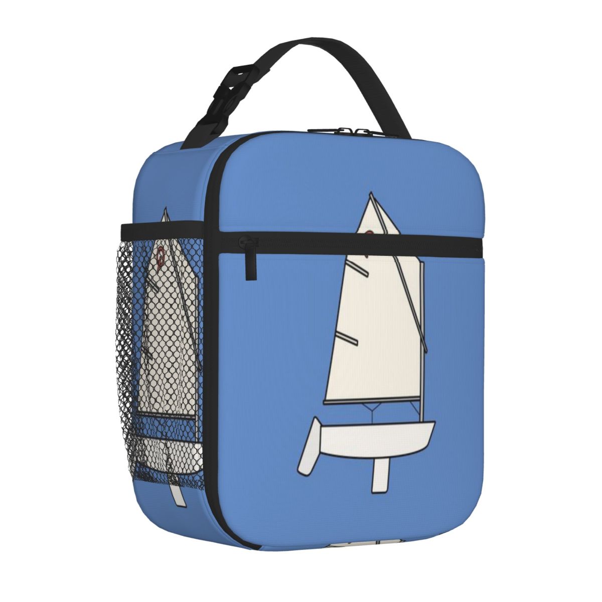 Bestselling Optimist Sailboat - White Military Style Lunch Carrier Pet Snack Carry Leakproof Lunch Bag One Size