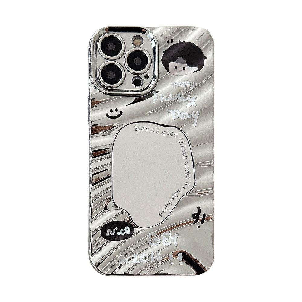 Cute Couple Avatars for IPhone17 for Apple Phone Case 14promax Plating 15 for 12 Mirror 16 Pleats