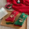 Cotton Christmas Embroidery Socks Gingerbread Man Mid-Tube Socks Sweet Cartoon Hosiery  Girls
