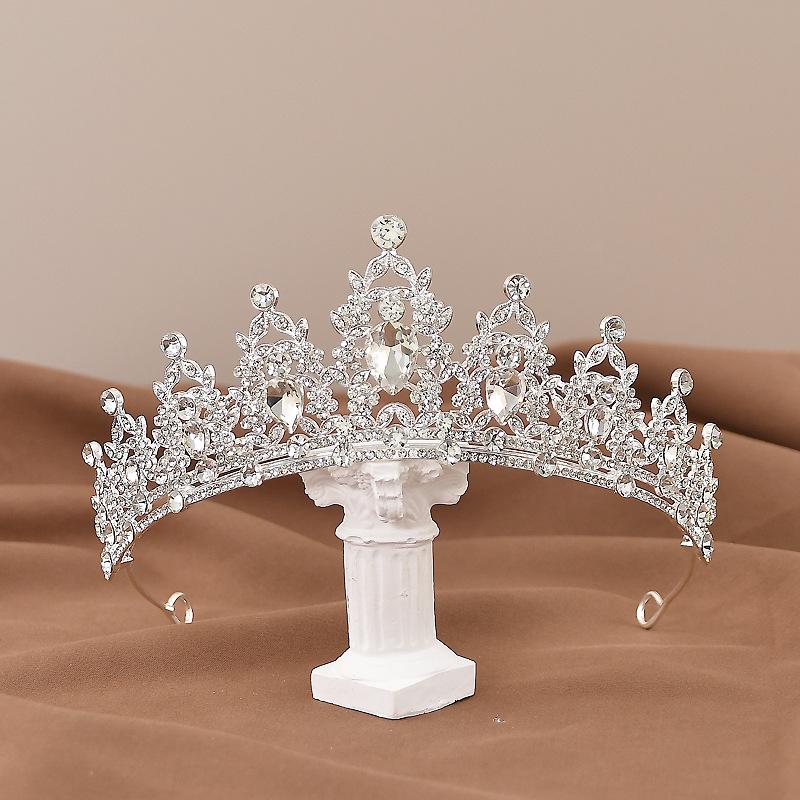 European & Asian Alloy Bridal Crown Rhinestone Headband Wedding Headdress