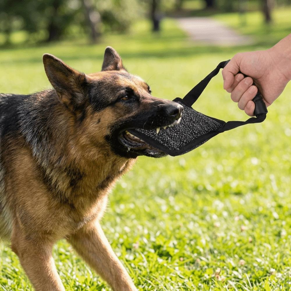 Linen Fabric Dog Bite Toy Black Dog Training Toy Dog Play Accessory Dog Fetch Toy Interactive Play