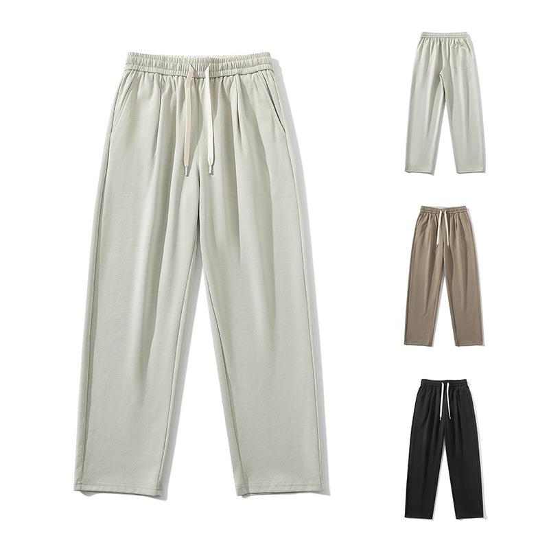 Pants Men's Spring and Autumn New Men's Clothing Simple Boys Loose and Versatile Casual Drape Thin Solid Color Trousers