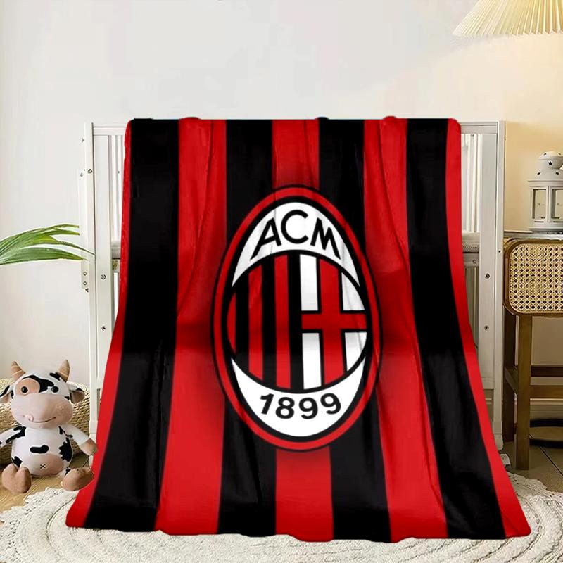 Ac Football Club Blanket Flannel Blanket for bed, sofa, Camping, Hiking, Picnic Essentials, gift for family Fan gifts