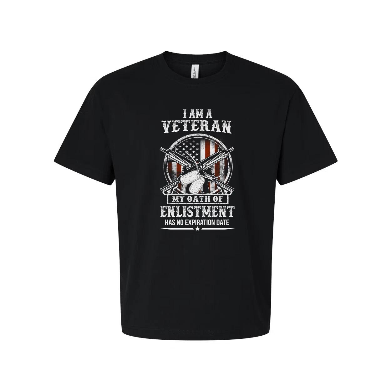 I Am A Veteran T Shirt With My Oath Of Enlistment Has No Expiration Date Graphic S