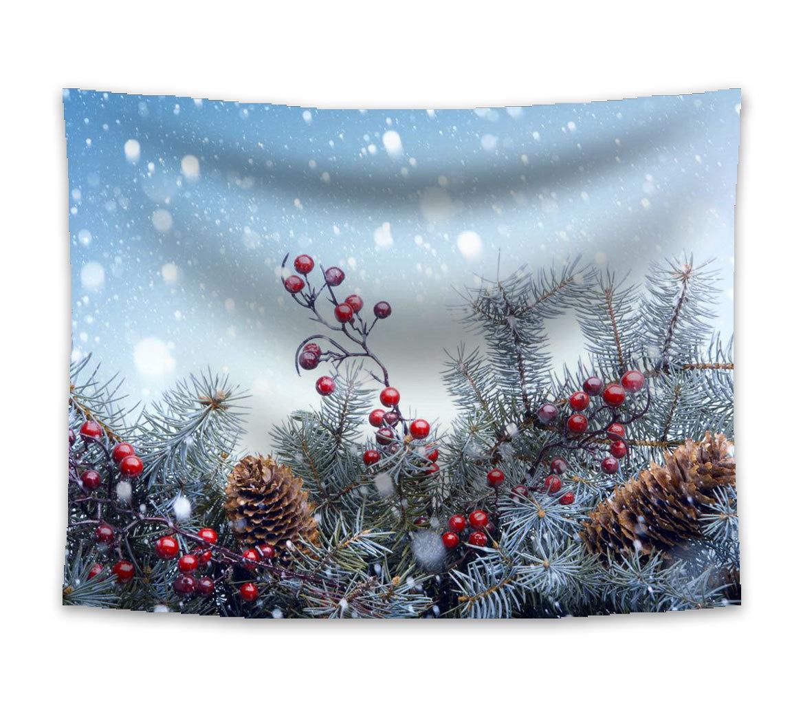 С Рождеством печатный домашний декор гобелен настенный для спальни гостиной Настенный — фото 12