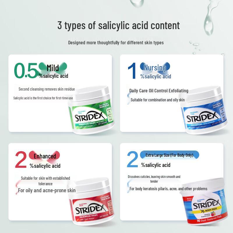 STRIDEX Salicylic Acid Acne Treatment Pads