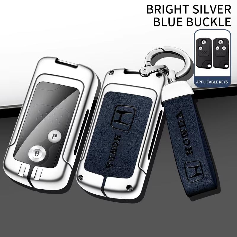 

Zinc Alloy Leather Car Key Case Cover Protector Shell For Honda Fit Jazz Shuttle GP2 Spada StepWgn RG1 Freed Spike Ge6 Accessory