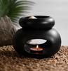 Ceramic Oil Burner Wax Melt Burners Black White Tealight Holder Gift for Essential Fragrance Aroma Relaxation Incense Diffuser