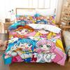 3D Kawaii Anime Hirogaru Sky! Pretty Cure Bedding Set Single Twin Full Queen King Size Bed Set Adult Kid Bedroom Duvetcover Sets
