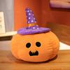PP Cotton Halloween Plush Toy Wearing Hat Halloween Pumpkin Throw Pillow  Home Decoration