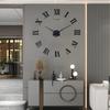 Roman Numerals DIY Wall Clock 3D Large Wall Decoration Sticker Frameless Wall Clock Decoration Living Room